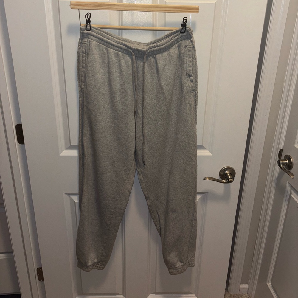 Aerie Joggers w/ Drawstring in Light Gray (Size Large Long)